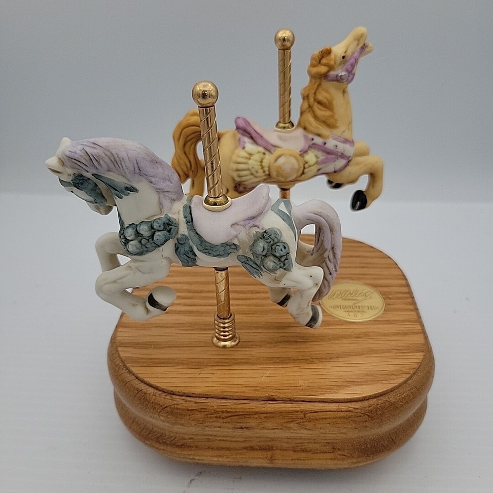 Willits Group II Firing No. 402 Double Horse Carousel Music Box